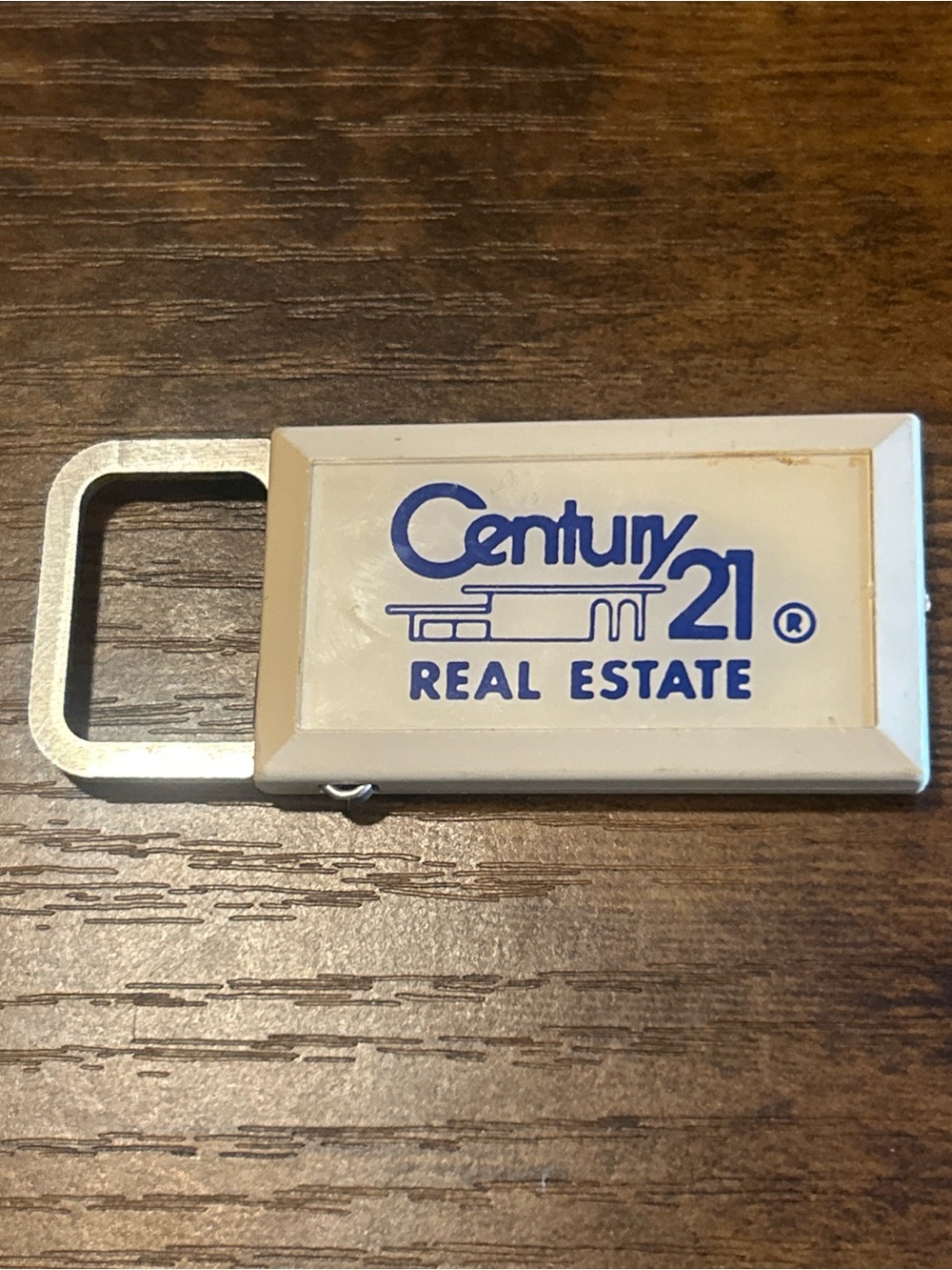70’s Century 21 White USB Hub Keyring with Trick Slide Swiss made Pat pending
